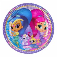 8 Shimmer & Shine Funkelnde Juwelen Pappteller