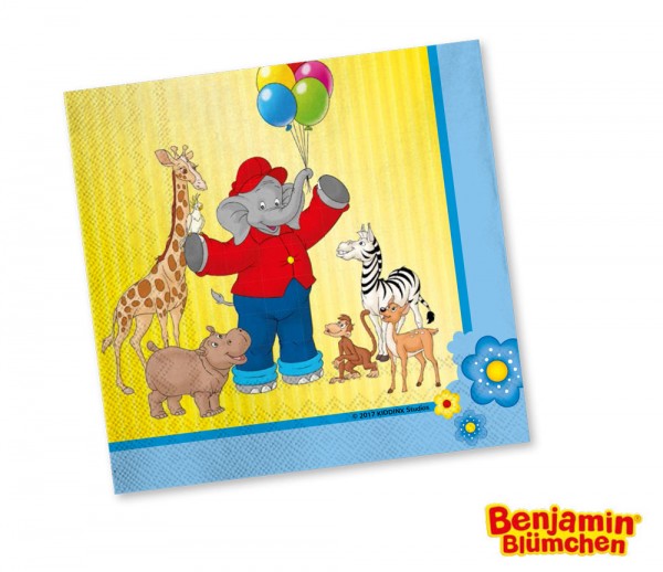 20 Benjamin Blümchen Servietten 33cm