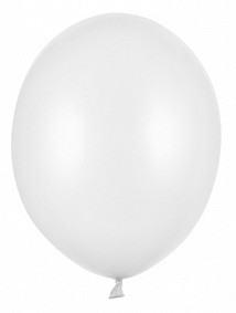 100 Partystar metallic Ballons weiß 12cm