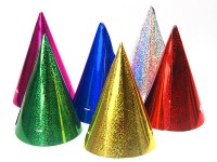 120 Holografische Partyhüte 17cm