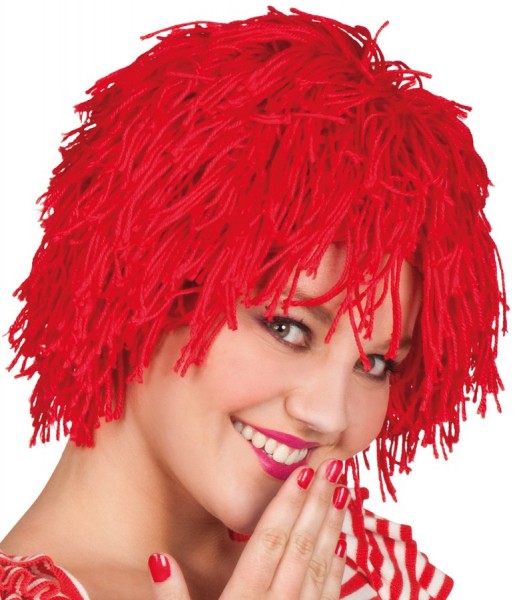 Rote Fransenperücke
