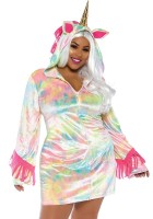Vorschau: Regenbogen Einhorn Plus-Size Kostüm