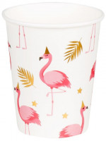 10 Party Flamingo Pappbecher 210ml