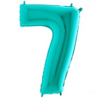 Zahl 7 Riesen Folienballon mint 101cm