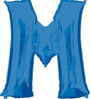Folienballon Buchstabe M blau XL 83cm
