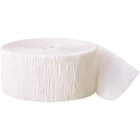 Krepppapier Luftschlange Fiesta Weiß 24,6m