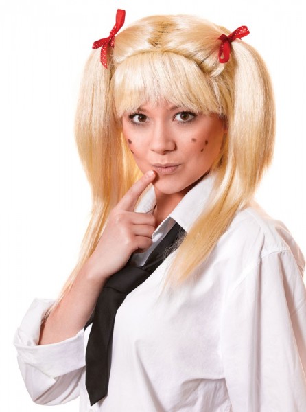 Schulmädchen Perücke Blond Sandra