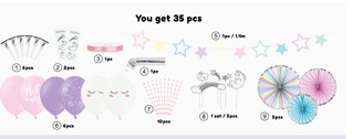 Einhorn Twinkle Partykoffer 35-teilig 4