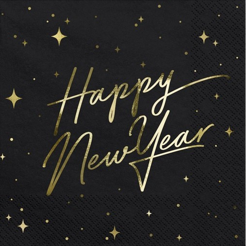 20 Royal New Year Servietten 33 x 33cm