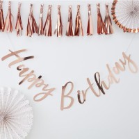 Rosy Party Birthday Girlande 1,8m