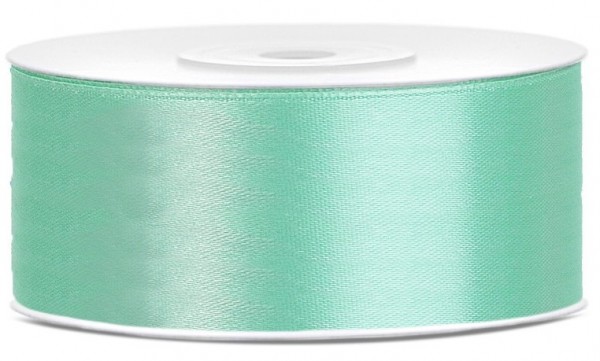 25m Satin Geschenkband mint 25mm breit