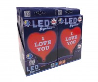 Vorschau: LED Herzballon & Ballongewicht 65cm