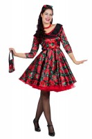 50er Jahre Rosenkleid für Damen