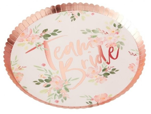 8 Rosy Bride Pappteller 23cm 2