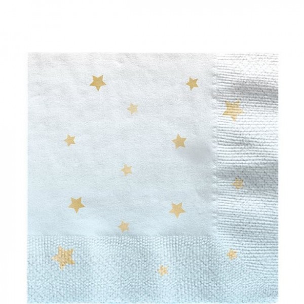 Sternchen Papierservietten Blau 33cm
