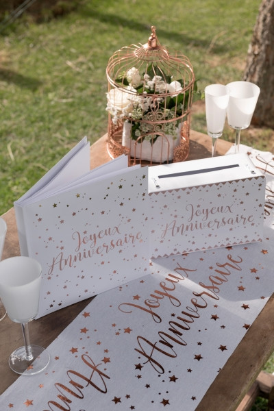 Joyeux Anniversaire Kartenbox roségold 4