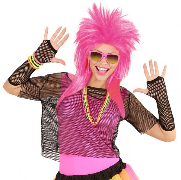 80er Jahre Punk Netzshirt Für Damen