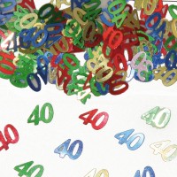 15g Streudeko Zahl 40 bunt