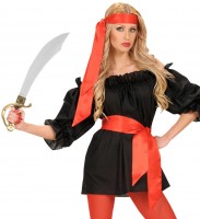 Rotes Haarband In Satinoptik