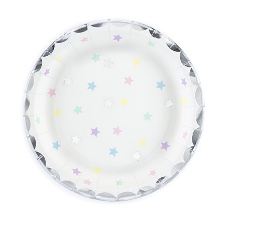 6 Einhorn Twinkle Pappteller 18 cm