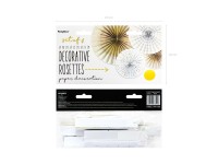Vorschau: 4 Goldene Partynacht Papierrosetten