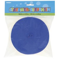 Krepppapier Luftschlange Fiesta Royalblau 24,6m