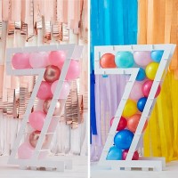 Befüllbarer Zahl 7 Ballonstand