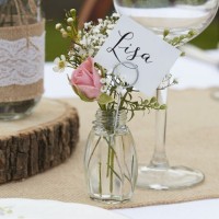 4 Landliebe Hochzeit Platzkarten Vasen