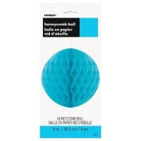 Deko Fluffy Wabenball Türkisblau 20cm