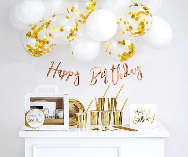 Happy Birthday Party Set 60-teilig gold
