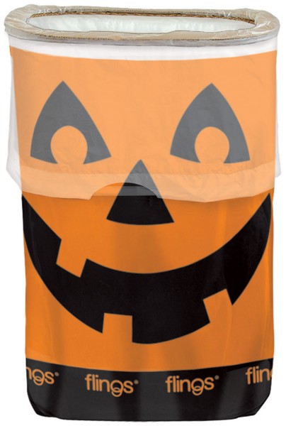 Halloween Party Kürbis Mülleimer Aufklappbar 49,2l
