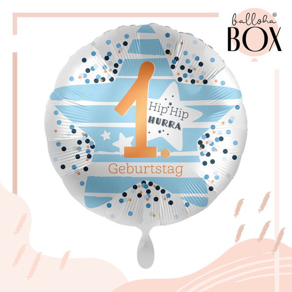 Balloha Geschenkbox DIY 1. Geburtstag Stars XL