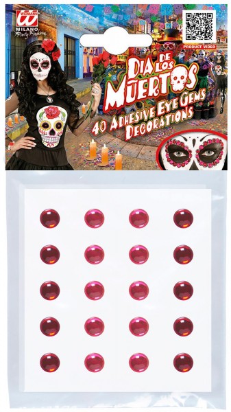 40 Rote und Pinke Accessoire Steinchen 4