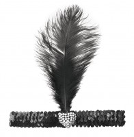 Paillettenstirnband Diamond Heart