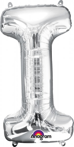 Folienballon Buchstabe I silber 81cm