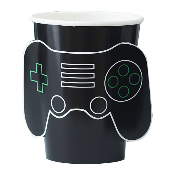 8 Gaming Becher schwarz 250ml 2