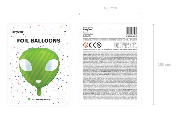 Alien Rygel Folienballon 47 x 48cm 2