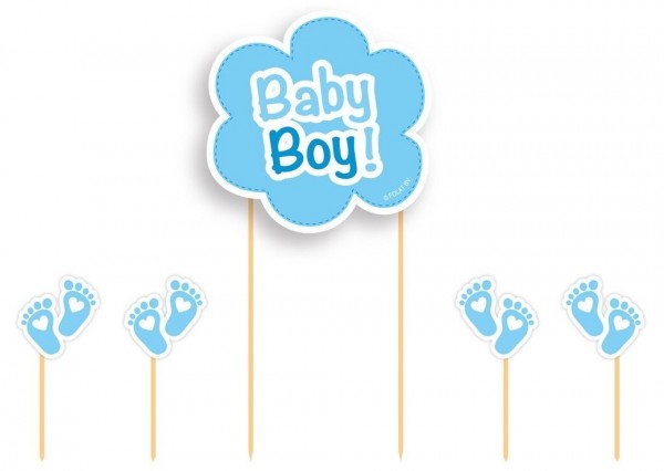 5-tlg. Tortendeko Set Baby Boy