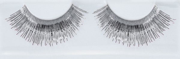 Silberne Lametta Wimpern