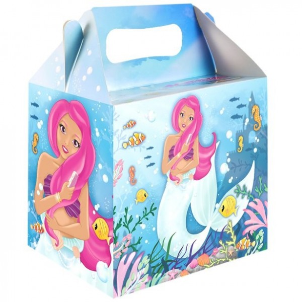 Meerjungfrau Party Geschenkbox 14cm