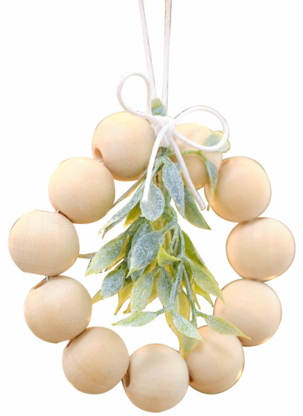 4 x Holzkugeln Baumschmuck