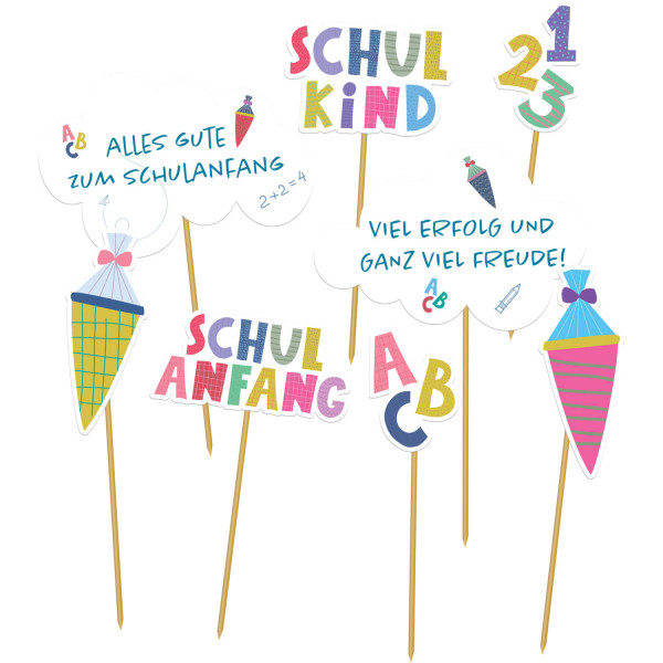 8 Einschulung Party Picker 11cm