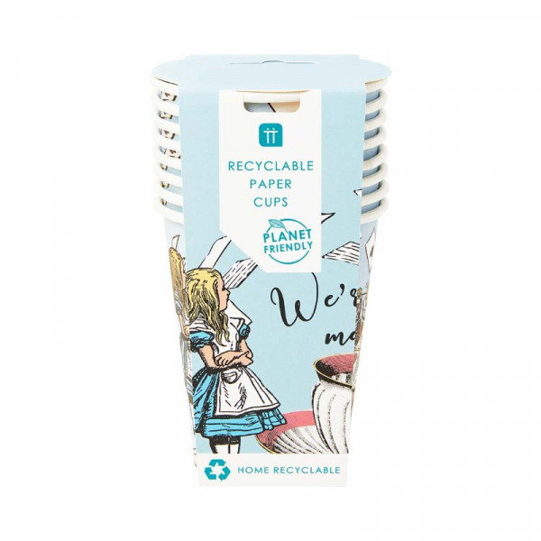 8 Alice im Wunderland Pappbecher 250ml 4
