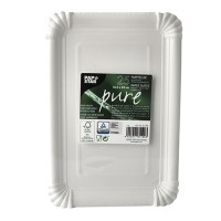 Vorschau: 25 FSC Teller Donizetti eckig weiß