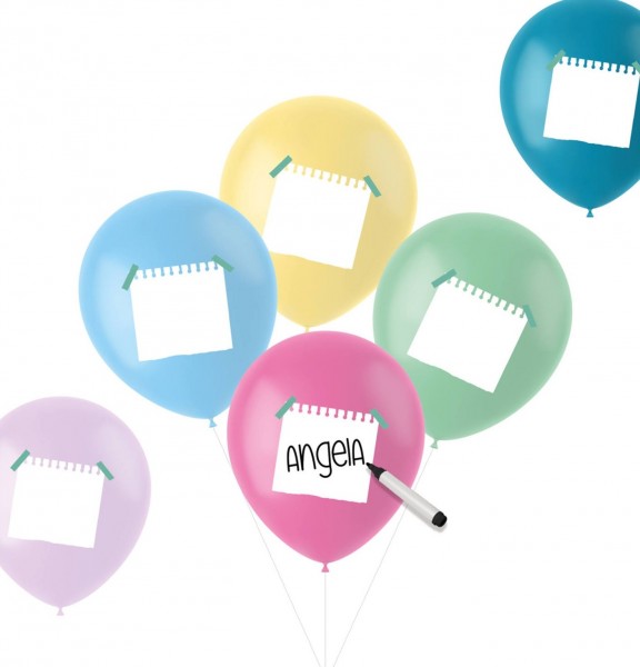 6 Hinterlasse eine Notiz Luftballons 33cm