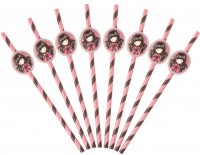 8 Santoro Gorjuss Ladybird Papier-Strohhalme