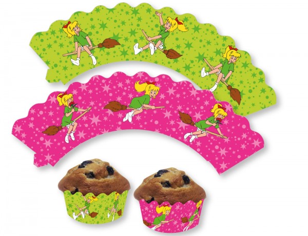 12 Bibi Blocksberg Muffin Banderolen