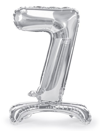 Silver 7 stehender Folienballon 70cm