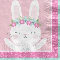 16 Party-Häschen Servietten 33cm