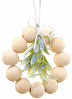 Vorschau: 4 x Holzkugeln Baumschmuck